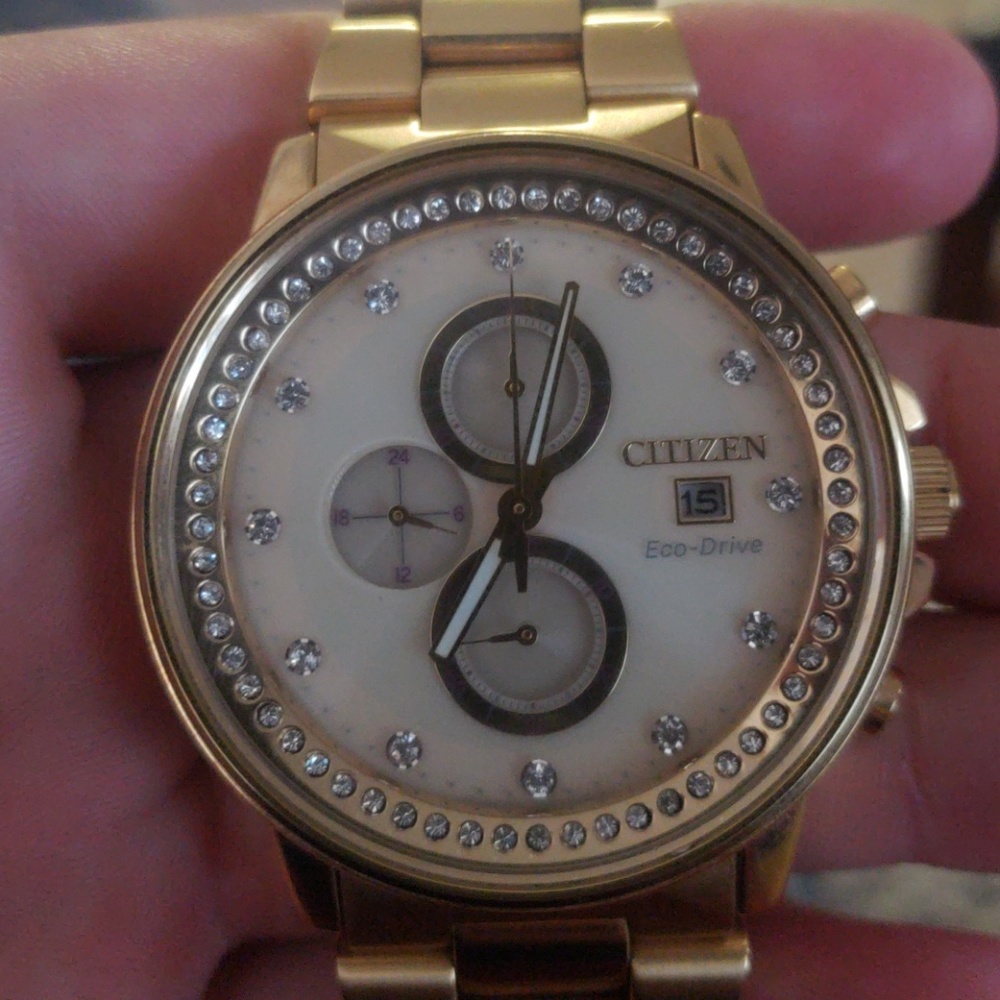 Citizen eco drive 14k gold watch